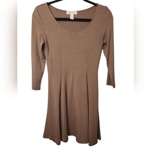 FOREVER 21 Tan Fit & Flare Dress Size XS